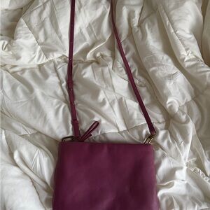 Madewell purse purple leather NWOT